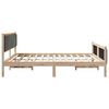 vidaXL Bed frame Brown and dark grey 180 x 200 cm Solid pine wood