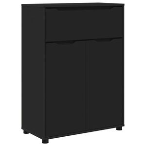 vidaXL Bathroom Cabinet Black 72.5 x 36.5 x 100 cm Engineered Wood