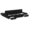 vidaXL Storage Bed Frame Black Oak 135 x 190 cm Engineered Wood