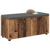 vidaXL Hall Bench with Cushion with Storage Old Wood 100 x 38 x 46 cm