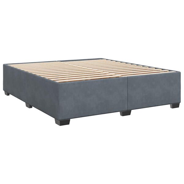 vidaXL Bed Frame without Mattress Dark Grey&nbsp;Super King Velvet