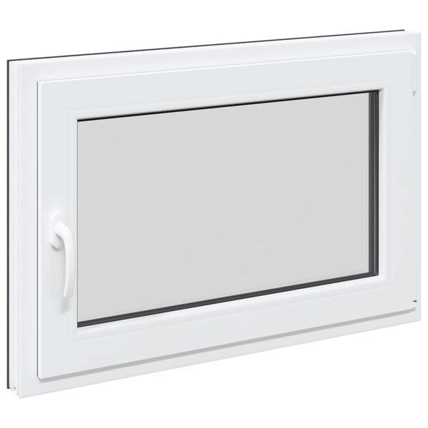 vidaXL Basement Window RISOR 90x60 cm Tilt&Turn DIN Right Anthracite