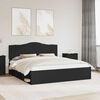 vidaXL Bed Frame with Headboard Black 180 x 200 cm Solid Pine Wood