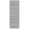 vidaXL Shoe Cabinet Grey Sonoma 59x17x169 cm Engineered Wood