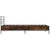 vidaXL Bed Frame without Mattress Smoked Oak 100x200 cm