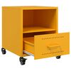 vidaXL Bedside Cabinets 2 pcs Mustard Yellow 36x39x43.5 cm Steel