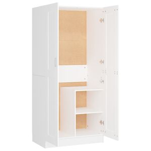 vidaXL Wardrobe White 82.5x51.5x180 cm Engineered Wood