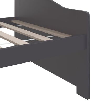 vidaXL 3-Seater Day Bed Dark Grey Solid Pinewood 90x200 cm