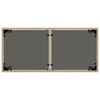 vidaXL Garden Table with Glass Top Beige 115x54x74 cm Poly Rattan