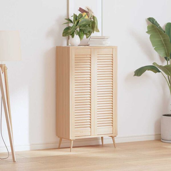 vidaXL Cabinet Doors Louvred Design 2 pcs 99x29.5 cm Solid Wood Pine