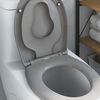 vidaXL Toilet Seat Grey 44.5 x 37.3 x 4.3 cm Duroplast