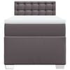 vidaXL Box Spring Bed with Mattress Grey 80x200 cm Faux Leather