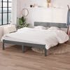 vidaXL Bed Frame without Mattress Grey Solid Wood Small Double