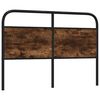 vidaXL Headboard Smoked Oak 140 cm Steel and Engineered Wood