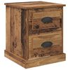vidaXL Bedside Cabinet with Drawer 2 pcs Old Wood 39 x 39 x 47.5 cm