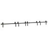 vidaXL Sliding Door Hardware Kit 366 cm Steel Black