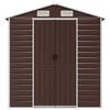 vidaXL Garden Shed Brown 191x130x198 cm Galvanised Steel