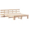 vidaXL Bed Frame with Headboard Brown 140 x 200 cm Solid Pine Wood