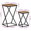 vidaXL Side Tables 2 pcs Solid Reclaimed Teak