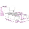 vidaXL Bed Frame with Shelf Sonoma Oak 135 x 190 cm Engineered Wood