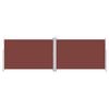 vidaXL Retractable Side Awning Brown 220x600 cm