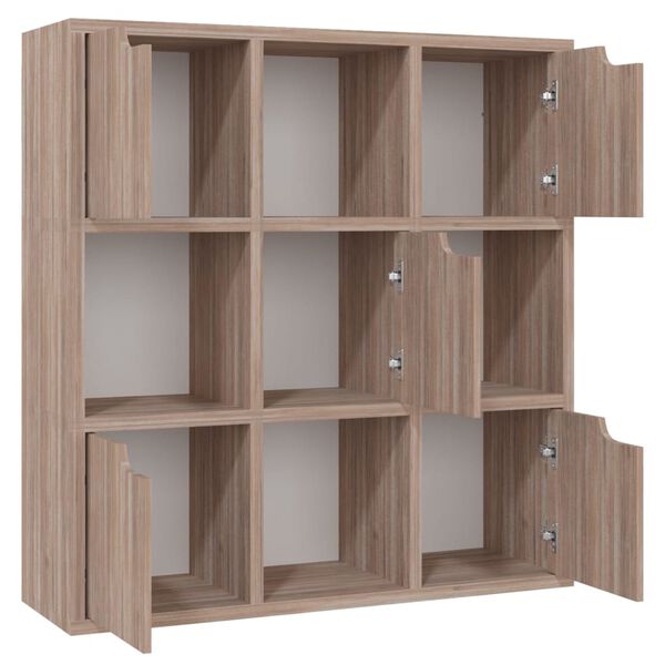 vidaXL Bookshelf Grey Sonoma Oak 88.5x27.5x88 cm Engineered Wood