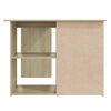 vidaXL Corner Desk White and Sonoma Oak 145x100x76 cm Engineered Wood
