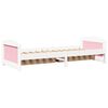 vidaXL Day Bed with 2 Drawers without Mattress IRUN White&Pink 90x200 cm