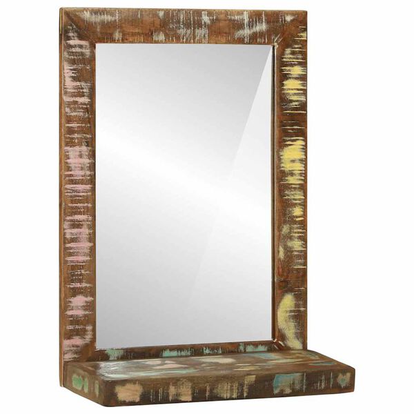 vidaXL Bathroom Mirror Brown 50 x 22 x 70 cm Solid Reclaim Wood