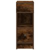 vidaXL Bedside Cabinet with Drawer Smoked Oak 25x31x66 cm