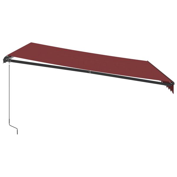 vidaXL Manual Retractable Awning Burgundy 400x300 cm