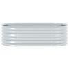 vidaXL Garden Raised Bed 160x80x44 cm Galvanised Steel Silver