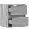 vidaXL Wall-mounted Bedside Cabinets with LED Lights 2 pcs Grey Sonoma