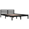 vidaXL Bed Frame without Mattress Solid Wood Pine 140x200cm Black