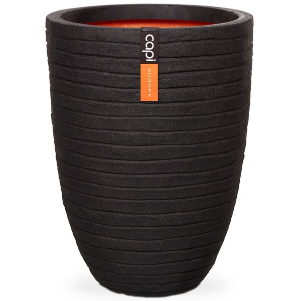 Capi Vase Nature Row Elegant Low 46x58 cm Black KBLRO783