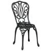 vidaXL Garden Bistro Set 3 pcs Black Aluminium