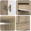 vidaXL Bathroom Cabinet Sonoma Oak 79.5 x 49 x 156 cm Engineered Wood