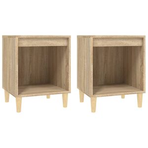 vidaXL Bedside Cabinets 2 pcs Sonoma Oak 40x35x50 cm