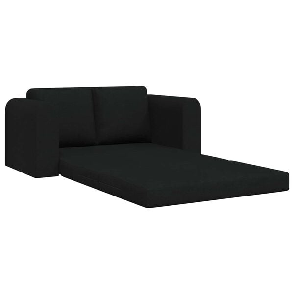 vidaXL Folding Sofa Bed Black 148 x 71 x 83 cm Fabric