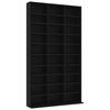 vidaXL CD Cabinet Black 102x23x177.5 cm Engineered Wood