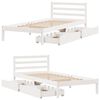 vidaXL Bed Frame without Mattress White 90x200 cm Solid Wood Pine