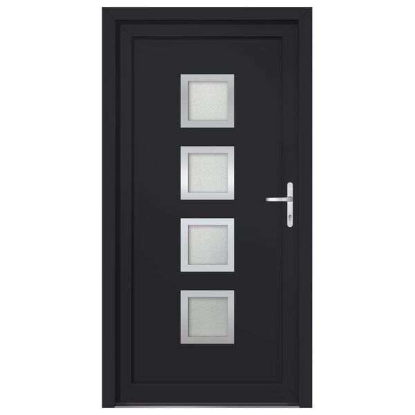 vidaXL Front Door Anthracite 98x190 cm PVC