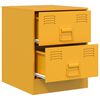 vidaXL Bedside Cabinets 2 pcs Yellow 34.5x39x44 cm Steel
