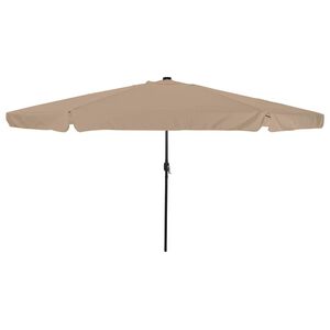 vidaXL Garden Parasol Taupe and Black 395 x 395 x 245 cm