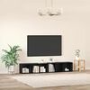 vidaXL TV Cabinet Set 2 pcs Black Oak 37 x 35 x 107cm Engineered Wood