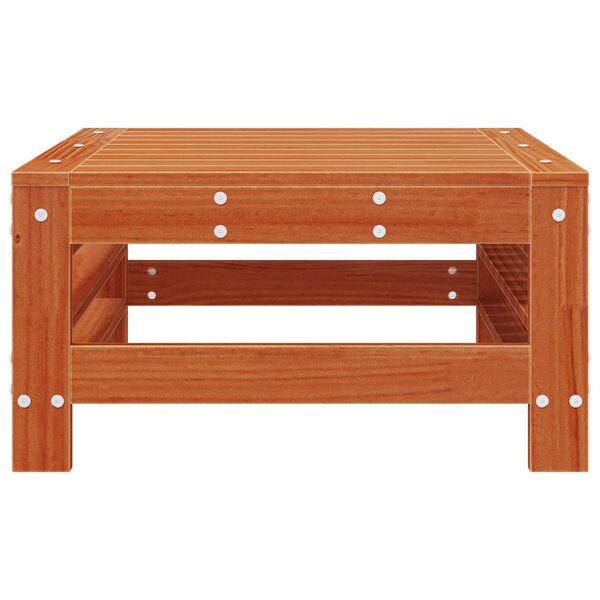 vidaXL Garden Footrest Solid Pine Wood Wax Brown 57.5 x 57.5 x 30 cm