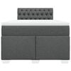 vidaXL Box Spring Bed with Mattress Dark Grey 120x200 cm Fabric