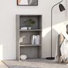 vidaXL 3-Tier Book Cabinet Concrete Grey 60x30x114 cm Engineered Wood
