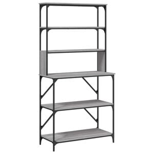 vidaXL Baker's Rack 6-Tier Grey Sonoma 90x40x180 cm Engineered Wood