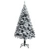 vidaXL Artificial Christmas Tree with 150 LEDs with Stand White 150 cm